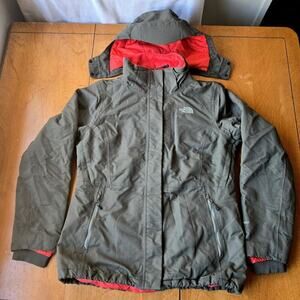 The North Face Inlux 2.0 Womens HyVent Insulated Hooded Jacket Olive Green Sz L